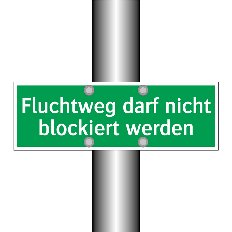 Fluchtweg darf nicht blockiert werden