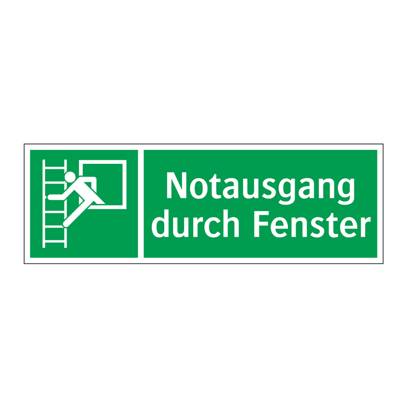 Notausgang durch Fenster