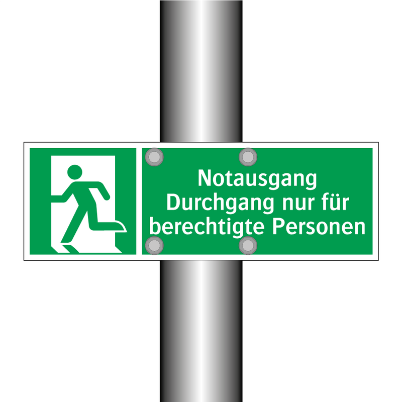 Notausgang Durchgang nur für berechtigte Personen