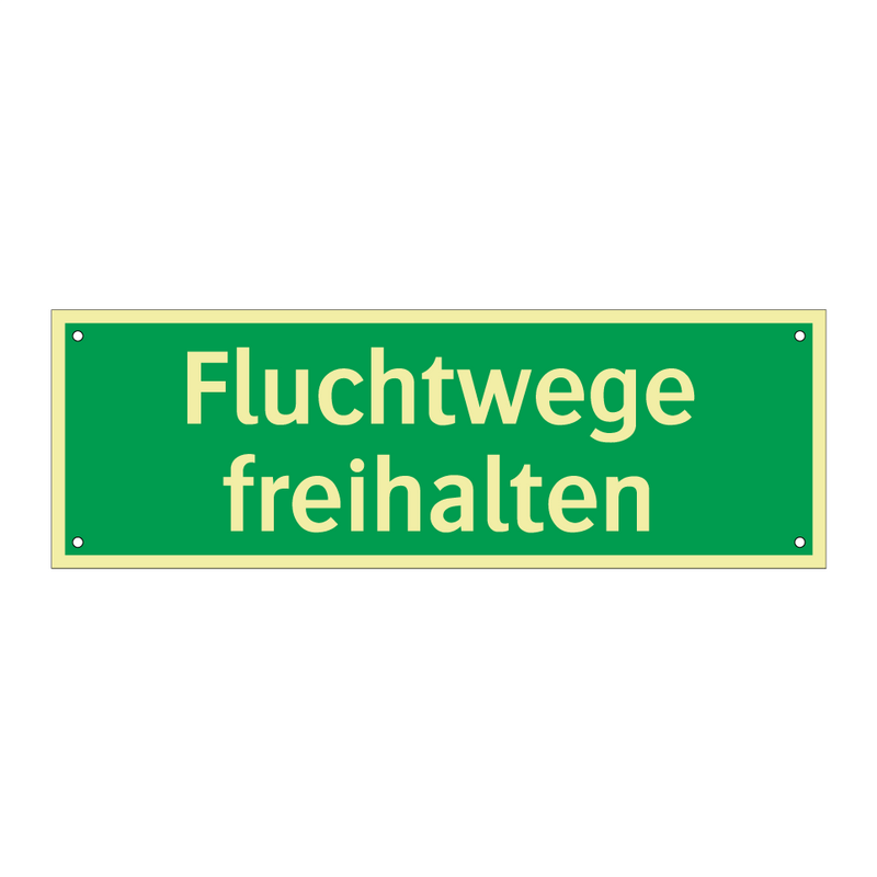 Fluchtwege freihalten