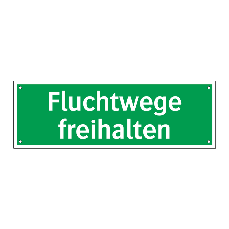 Fluchtwege freihalten