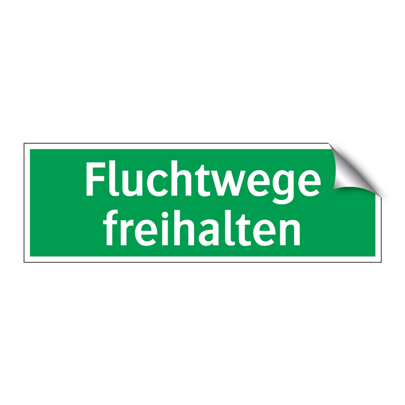 Fluchtwege freihalten