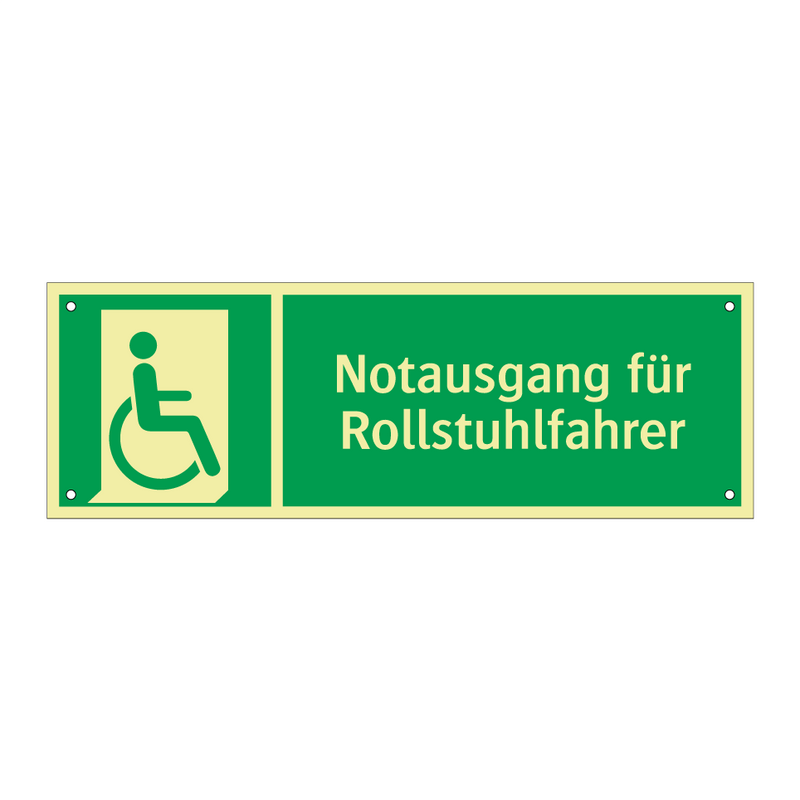 Notausgang für Rollstuhlfahrer