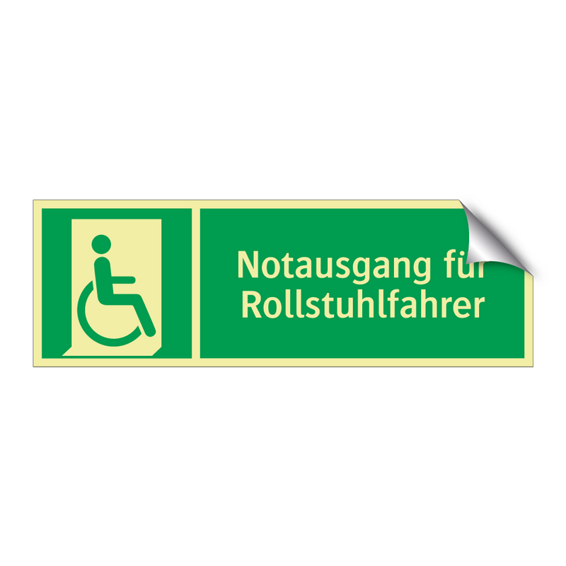 Notausgang für Rollstuhlfahrer