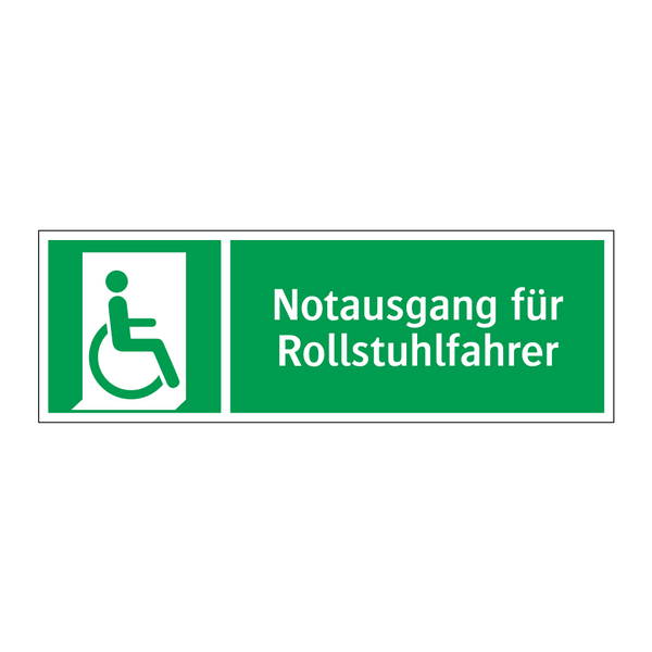 Notausgang für Rollstuhlfahrer