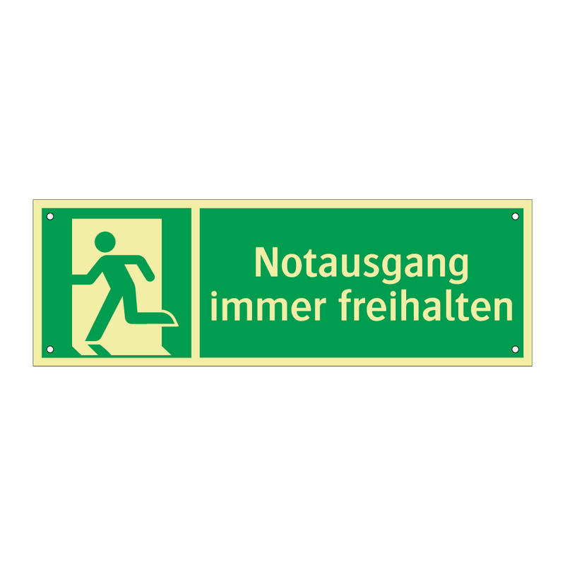 Notausgang immer freihalten