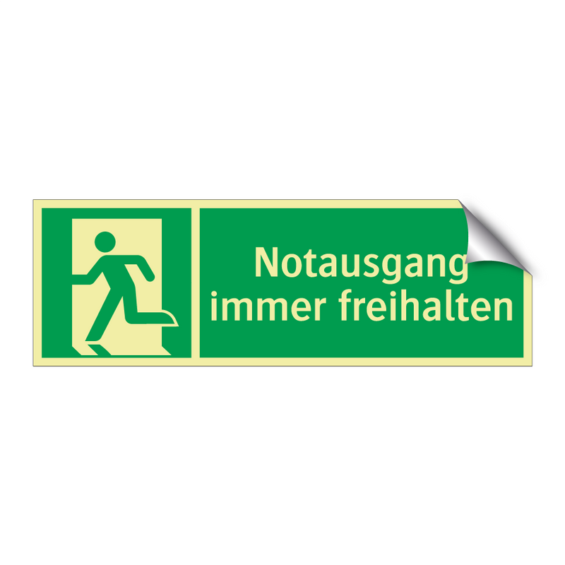 Notausgang immer freihalten