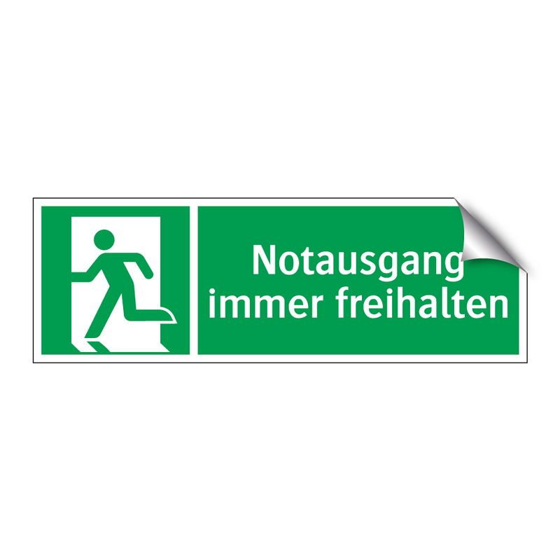 Notausgang immer freihalten