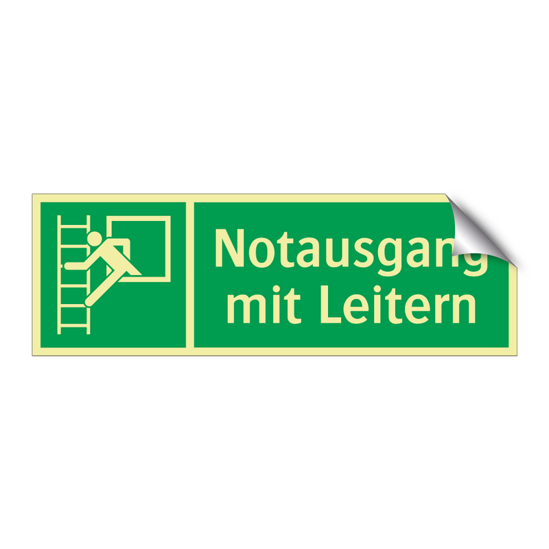 Notausgang mit Leitern