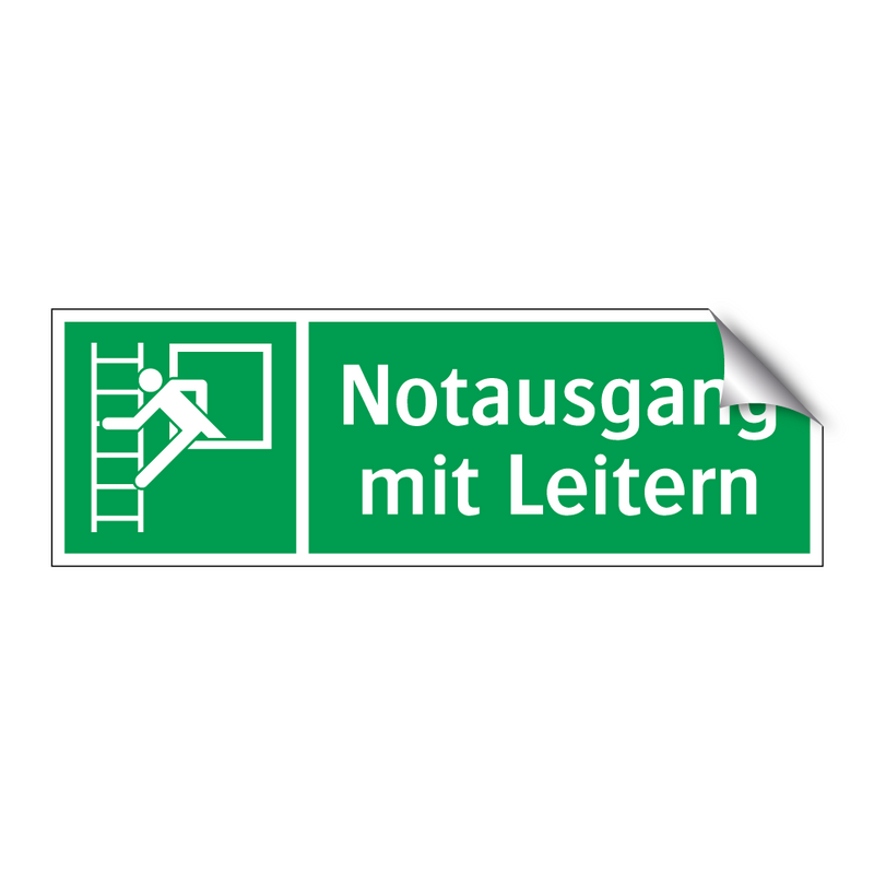 Notausgang mit Leitern