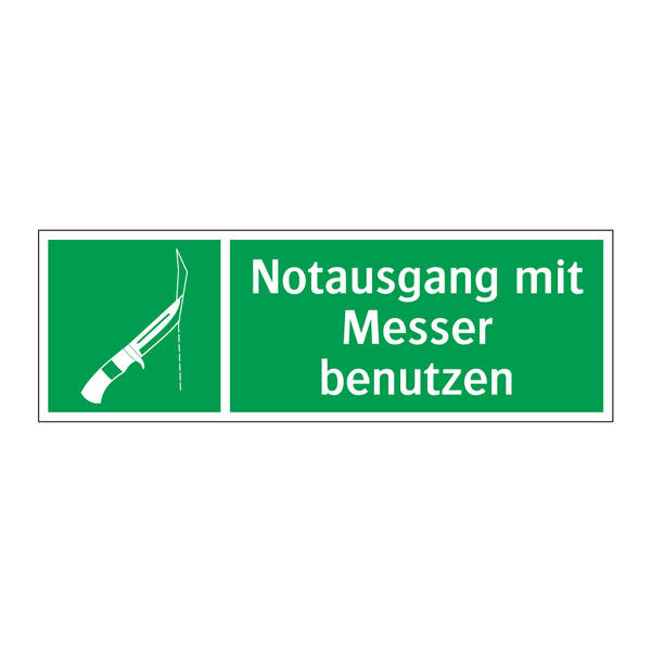 Notausgang mit Messer benutzen