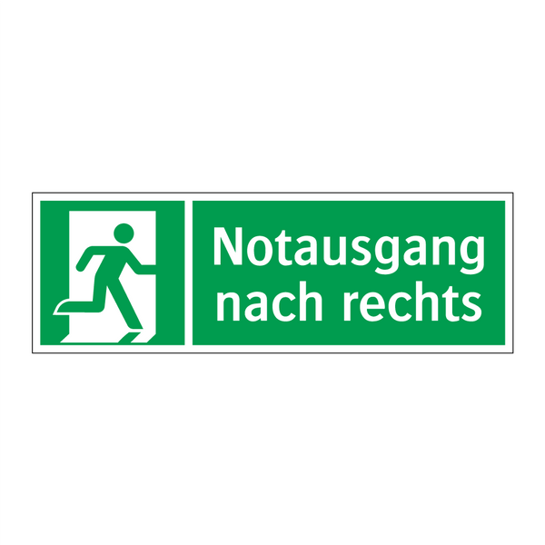 Notausgang nach rechts