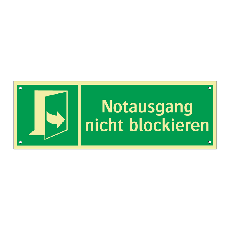 Notausgang nicht blockieren