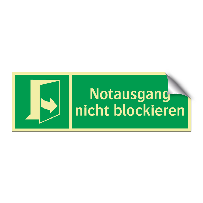 Notausgang nicht blockieren