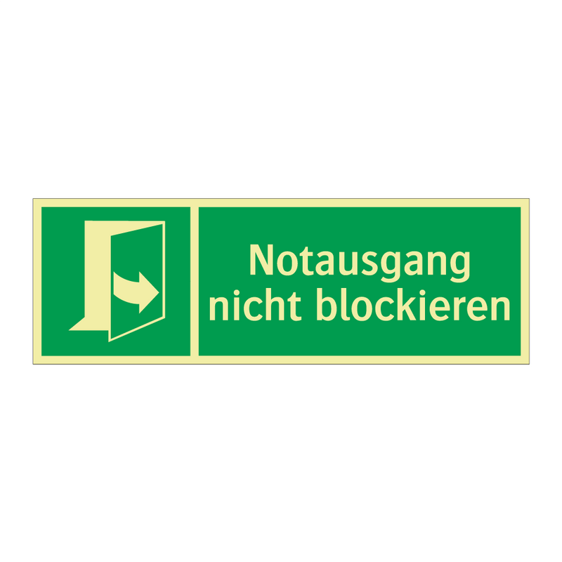 Notausgang nicht blockieren