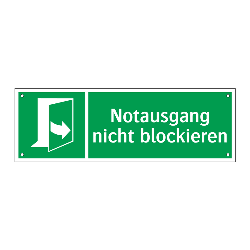 Notausgang nicht blockieren