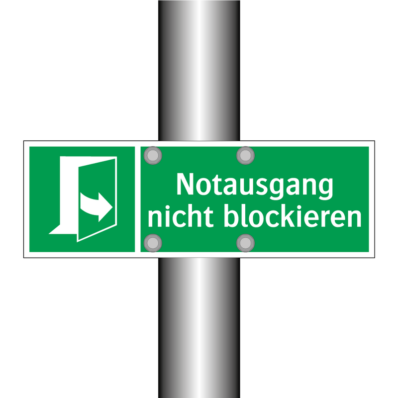 Notausgang nicht blockieren