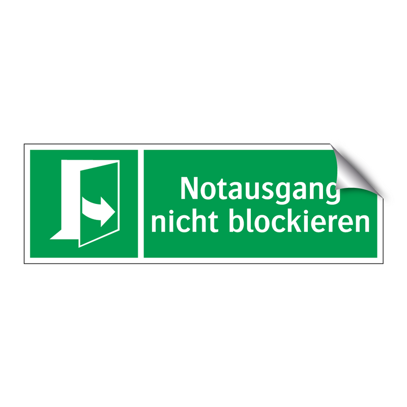 Notausgang nicht blockieren