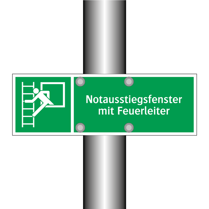 Notausstiegsfenster mit Feuerleiter