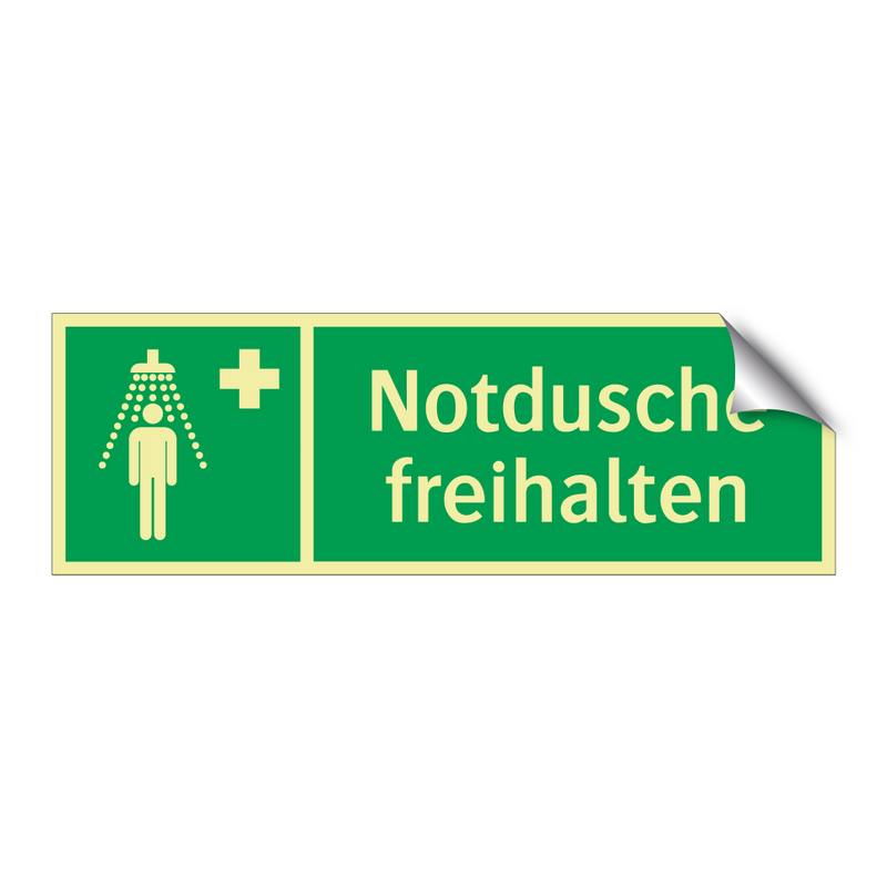 Notdusche freihalten