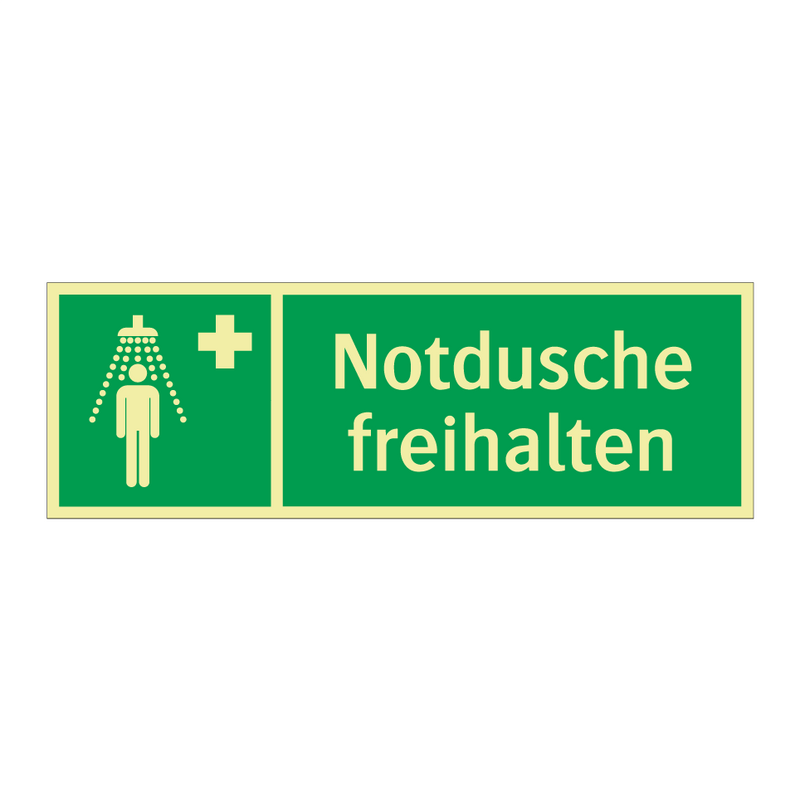 Notdusche freihalten