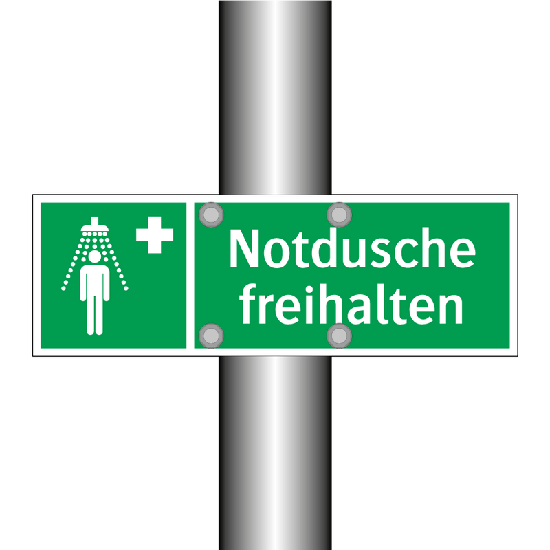 Notdusche freihalten