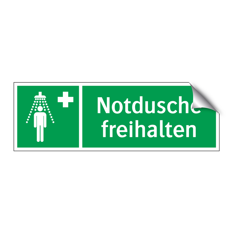 Notdusche freihalten