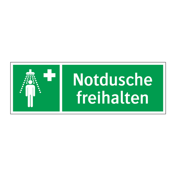 Notdusche freihalten