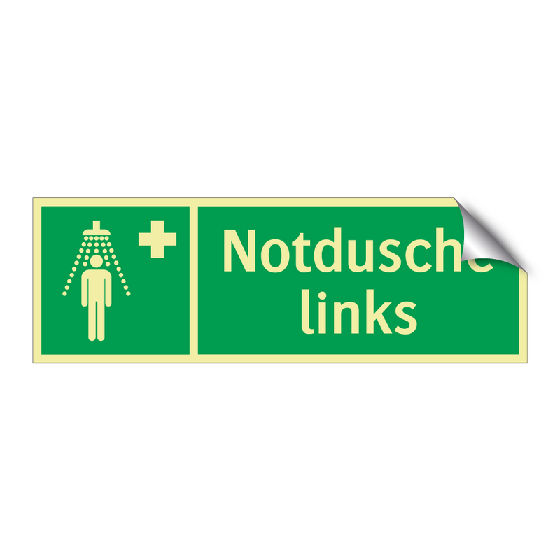 Notdusche links