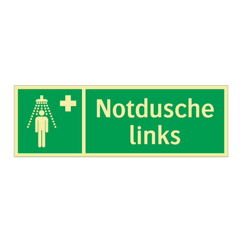 Notdusche links