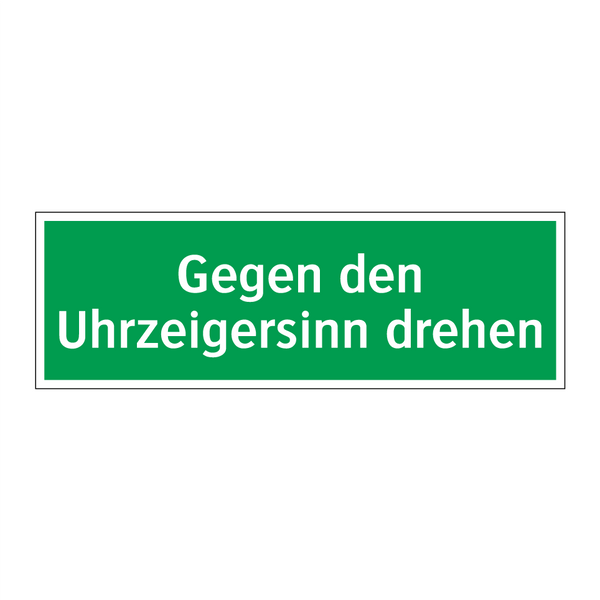 Gegen den Uhrzeigersinn drehen