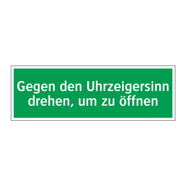 Gegen den Uhrzeigersinn drehen, um zu öffnen