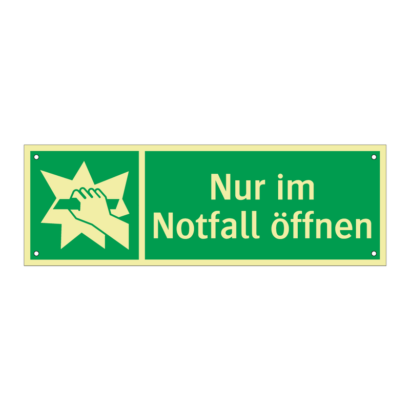 Nur im Notfall öffnen