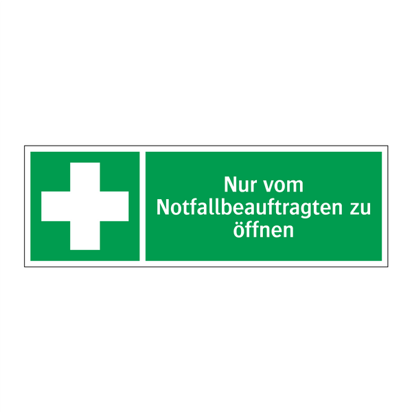 Nur vom Notfallbeauftragten zu öffnen