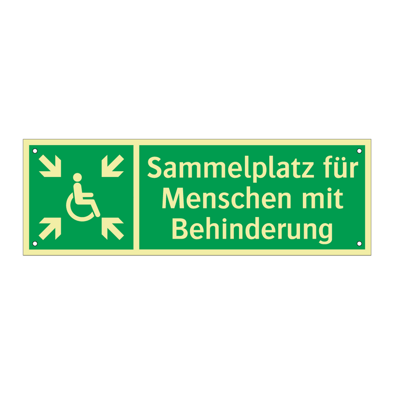 Sammelplatz für Menschen mit Behinderung