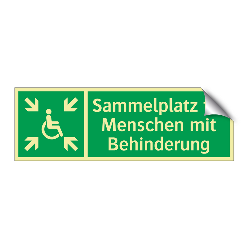 Sammelplatz für Menschen mit Behinderung