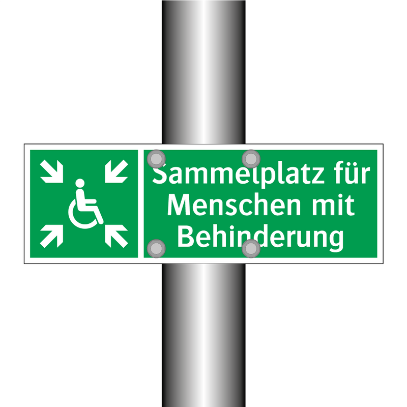 Sammelplatz für Menschen mit Behinderung