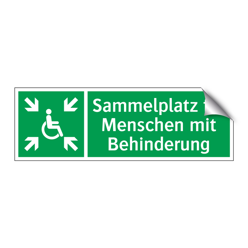 Sammelplatz für Menschen mit Behinderung