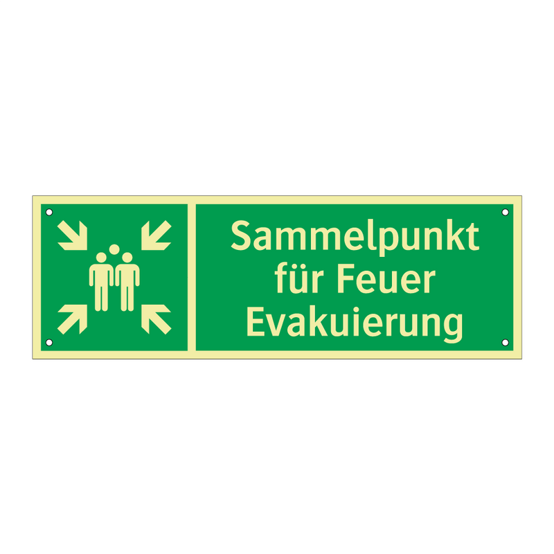 Sammelpunkt für Feuer Evakuierung