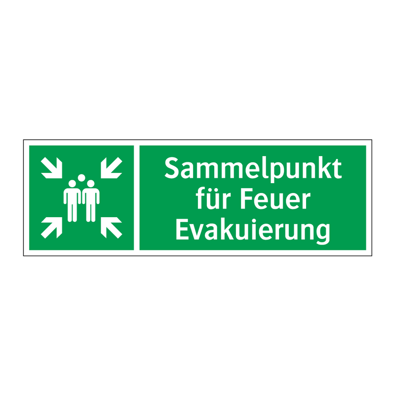 Sammelpunkt für Feuer Evakuierung