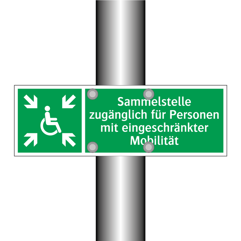 Sammelstelle zugänglich für Personen mit eingeschränkter Mobilität