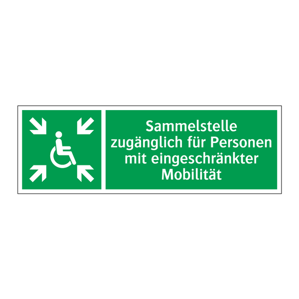 Sammelstelle zugänglich für Personen mit eingeschränkter Mobilität