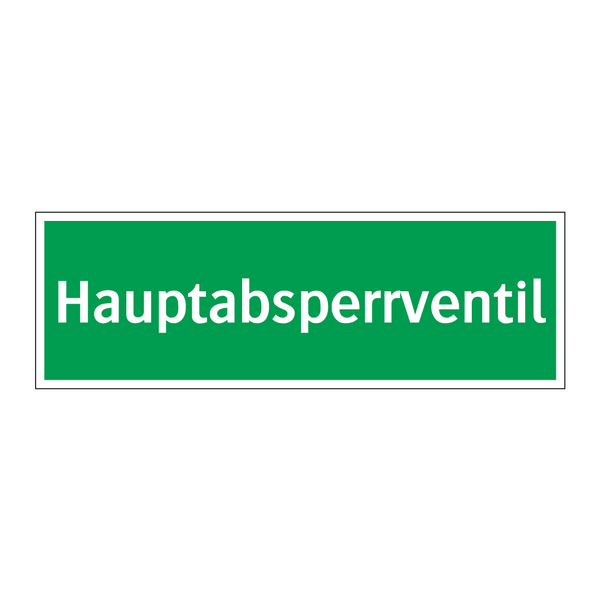 Hauptabsperrventil