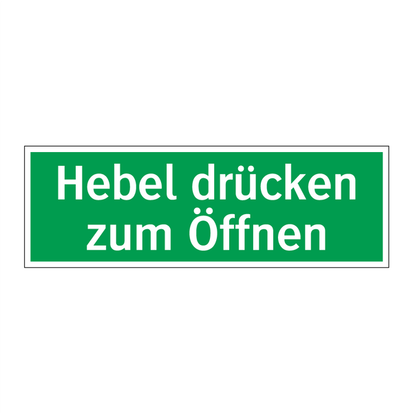 Hebel drücken zum Öffnen