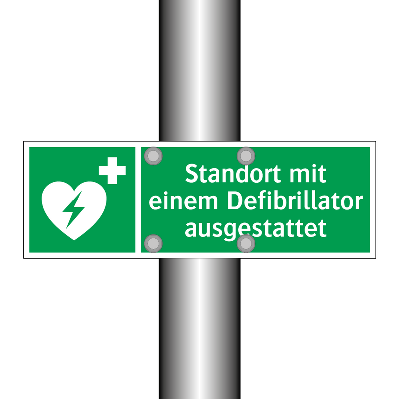 Standort mit einem Defibrillator ausgestattet