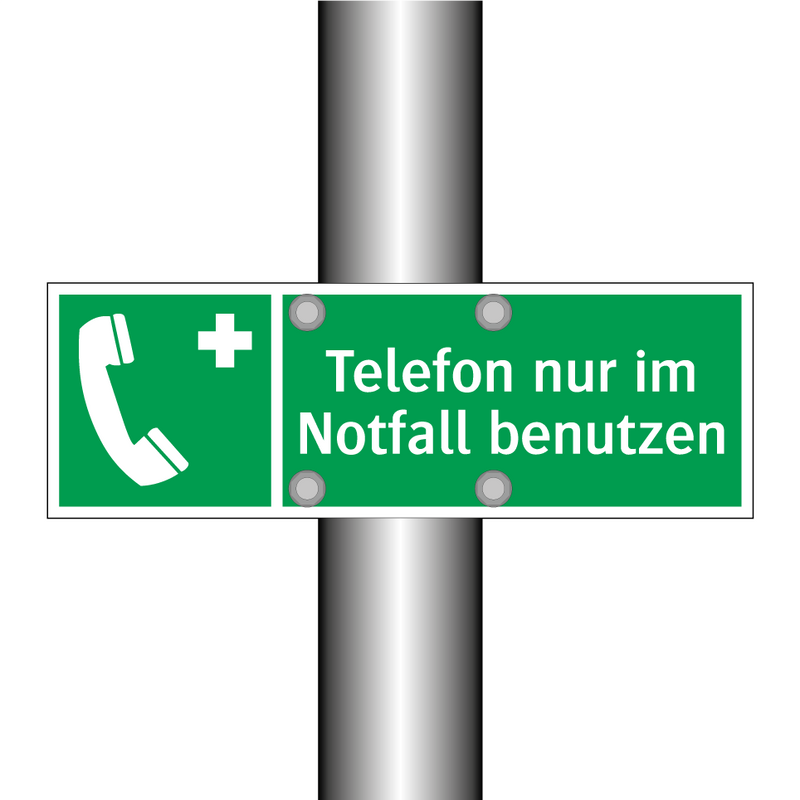 Telefon nur im Notfall benutzen