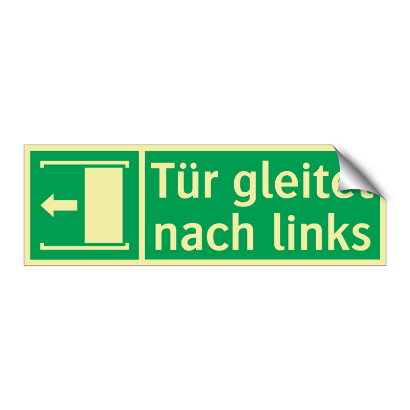 Tür gleitet nach links