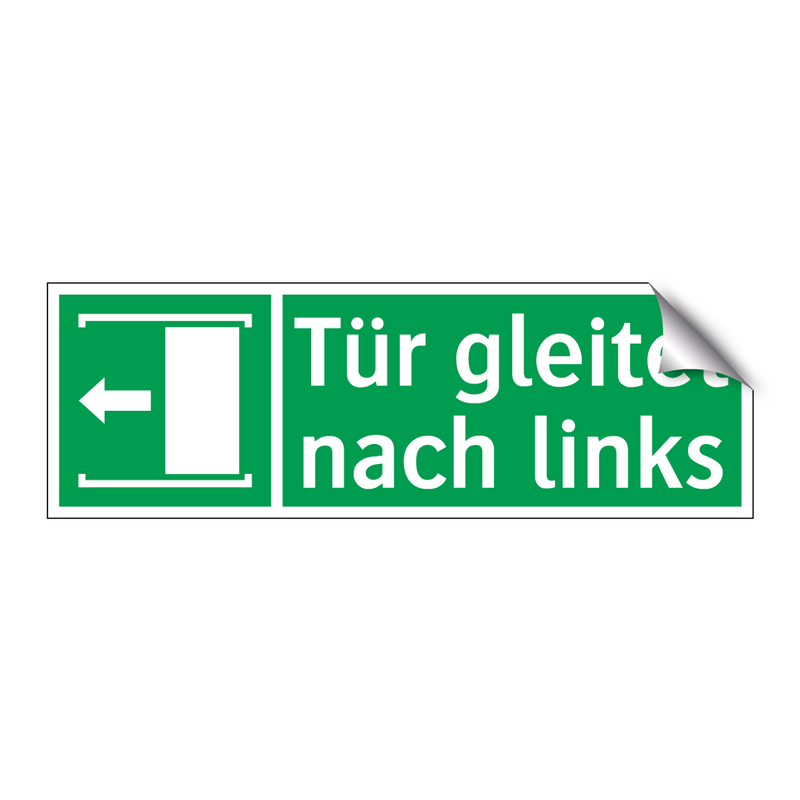 Tür gleitet nach links