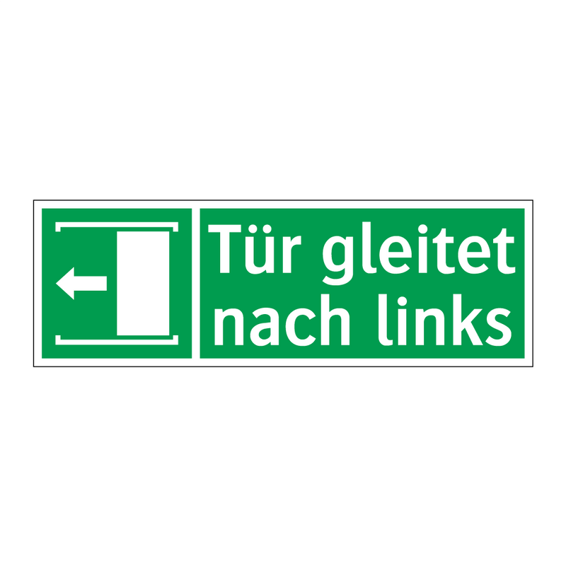 Tür gleitet nach links