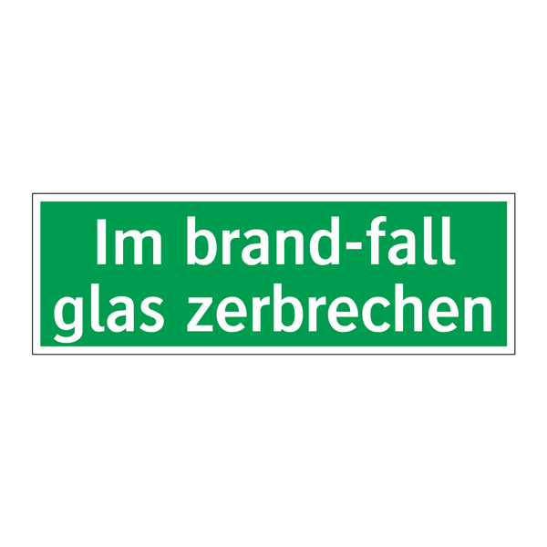 Im brand-fall glas zerbrechen